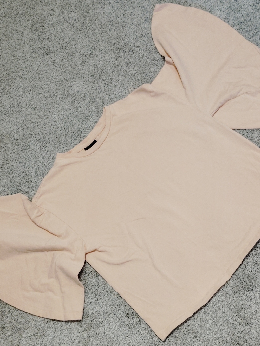 Who What Wear Puff Sleeve Tee in Blush